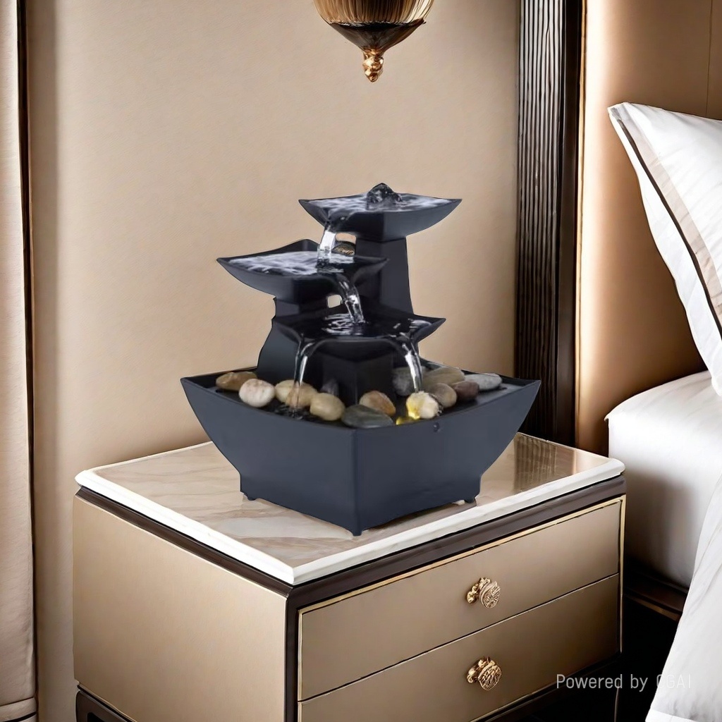 The latest resin water flow ornaments, artificial mountain and water spray hanging decorations and gifts