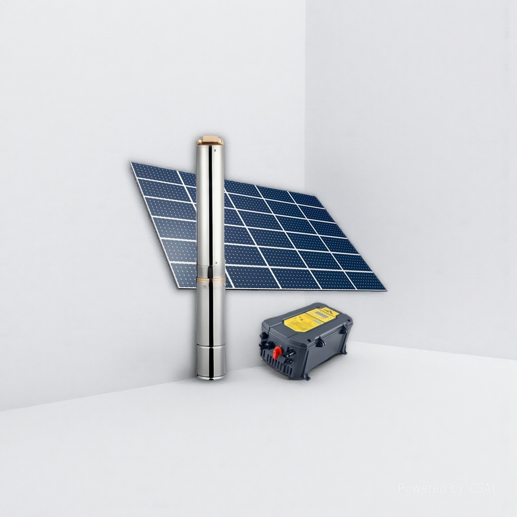 LIKOU solar water pump, stainless steel corrosion-resistant submersible pump, large head, multiple water outlets, 103702055