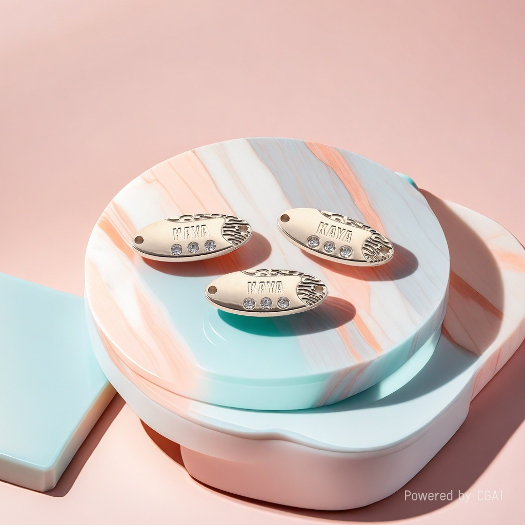 Factory direct supply of alloy label clothing accessories hand KAYA diamond buckle clothing, shoes, hats and bags factory direct supply 104059275 Specification image