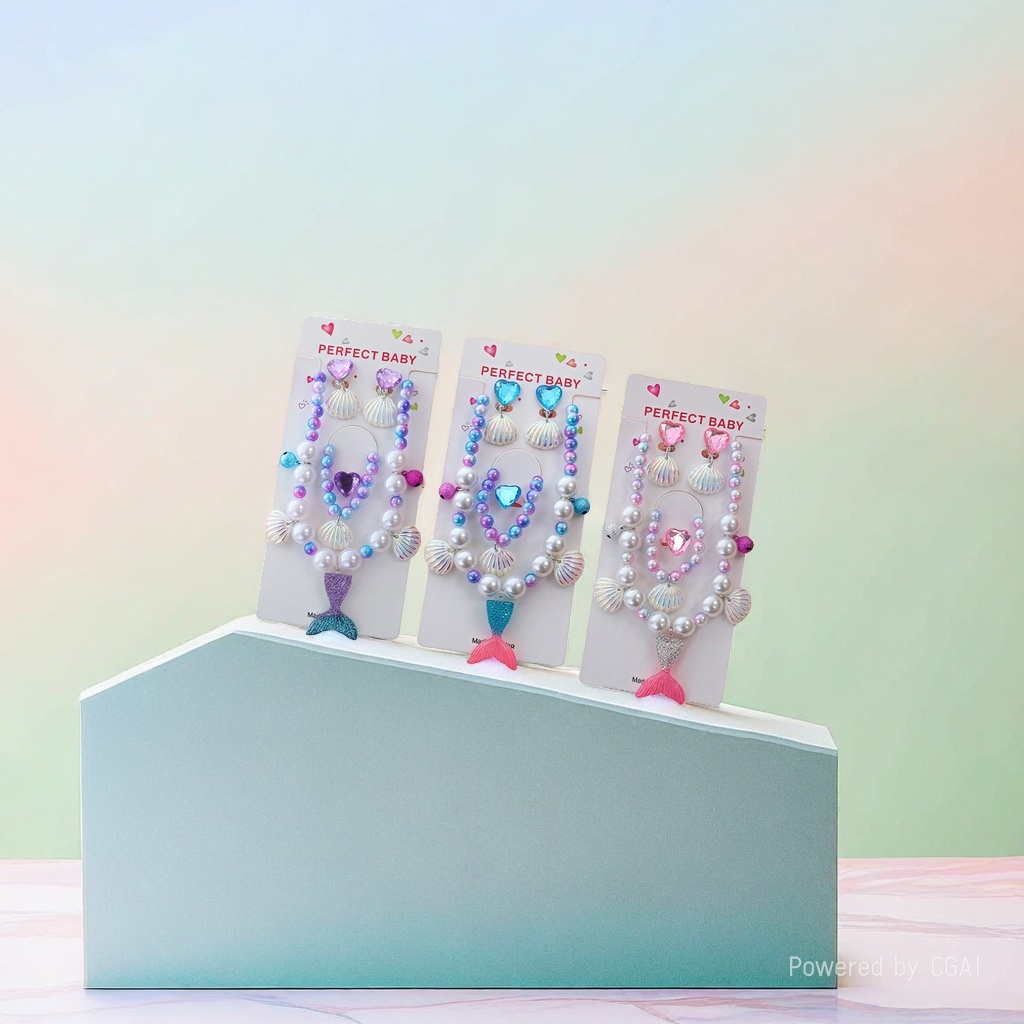 Children's fabric hair clips and headbands set, cute hair accessories, fashionable girls' accessories details Picture