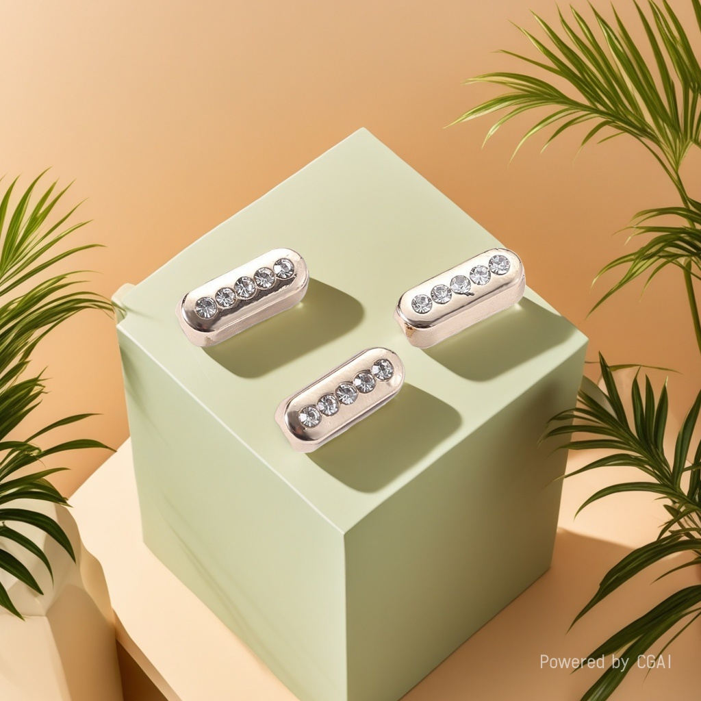 Factory direct supply of alloy nameplates, clothing accessories, hand-sewn oval diamond buttons, decorative buttons, clothing, shoes, hats and bags Specification image