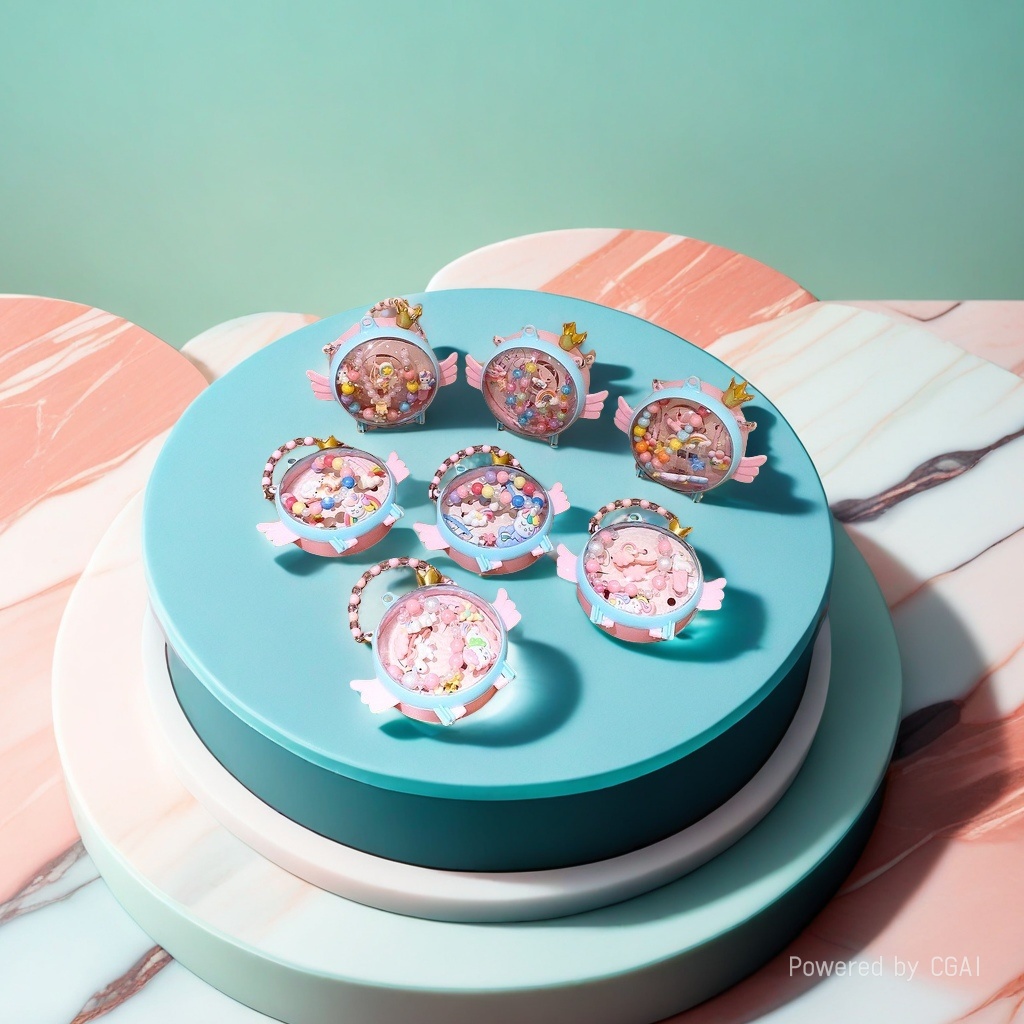Children's jewelry sets, decorations, forehead chains, wait for me after school, smacking children's holeless earrings 104348501 Specification image