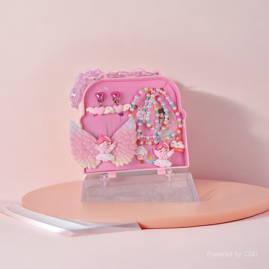 Children's jewelry box, storage box, necklace gift box, exquisite jewelry, luggage and accessory box details Picture
