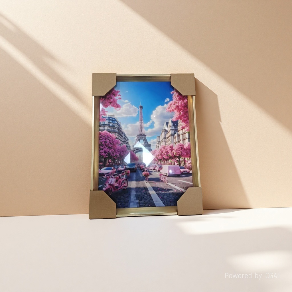 Cross-border best-selling tempered film, romantic iron tower art decorative paintings, round diamond home decoration paintings, export customization, consignment more styles, customizable sizes, factory direct sales, big discounts, crystal porcelain paintings, spray paintings, oil paintings, new styles details Picture