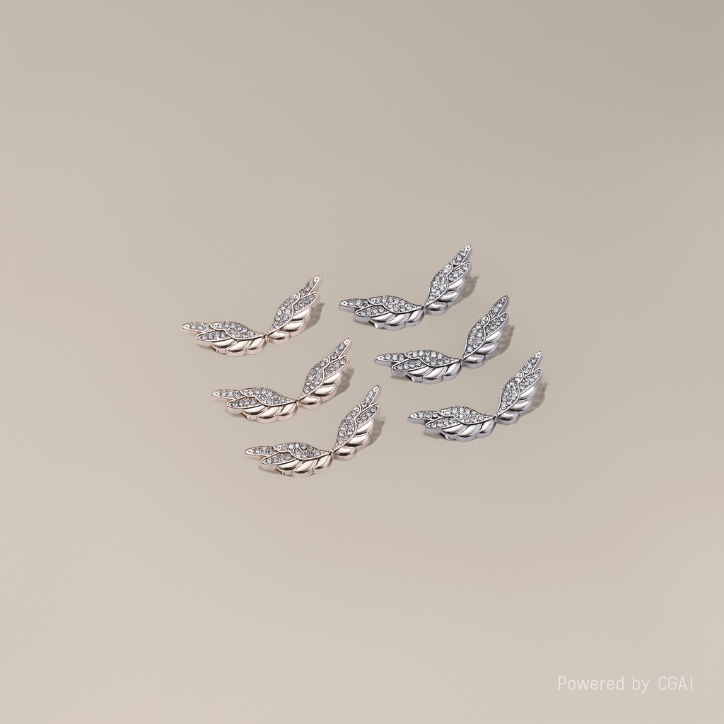 Factory direct supply of alloy label clothing accessories, hand-sewn angel wing decorative buttons, clothing, shoes, hats and bags Application Scenario