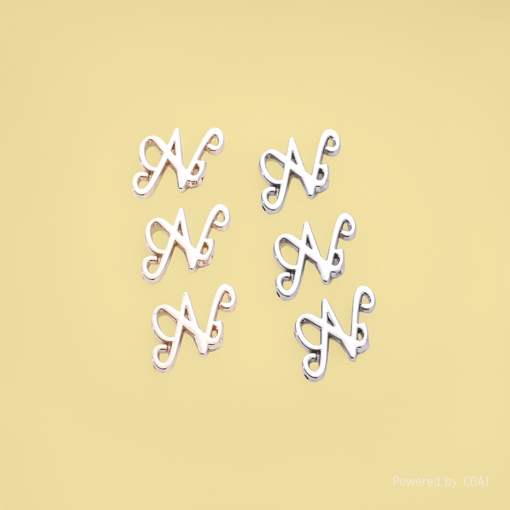 Factory direct supply of alloy nameplates, clothing accessories, hand-sewn N-shaped decorative buttons, clothing, shoes, hats and bags