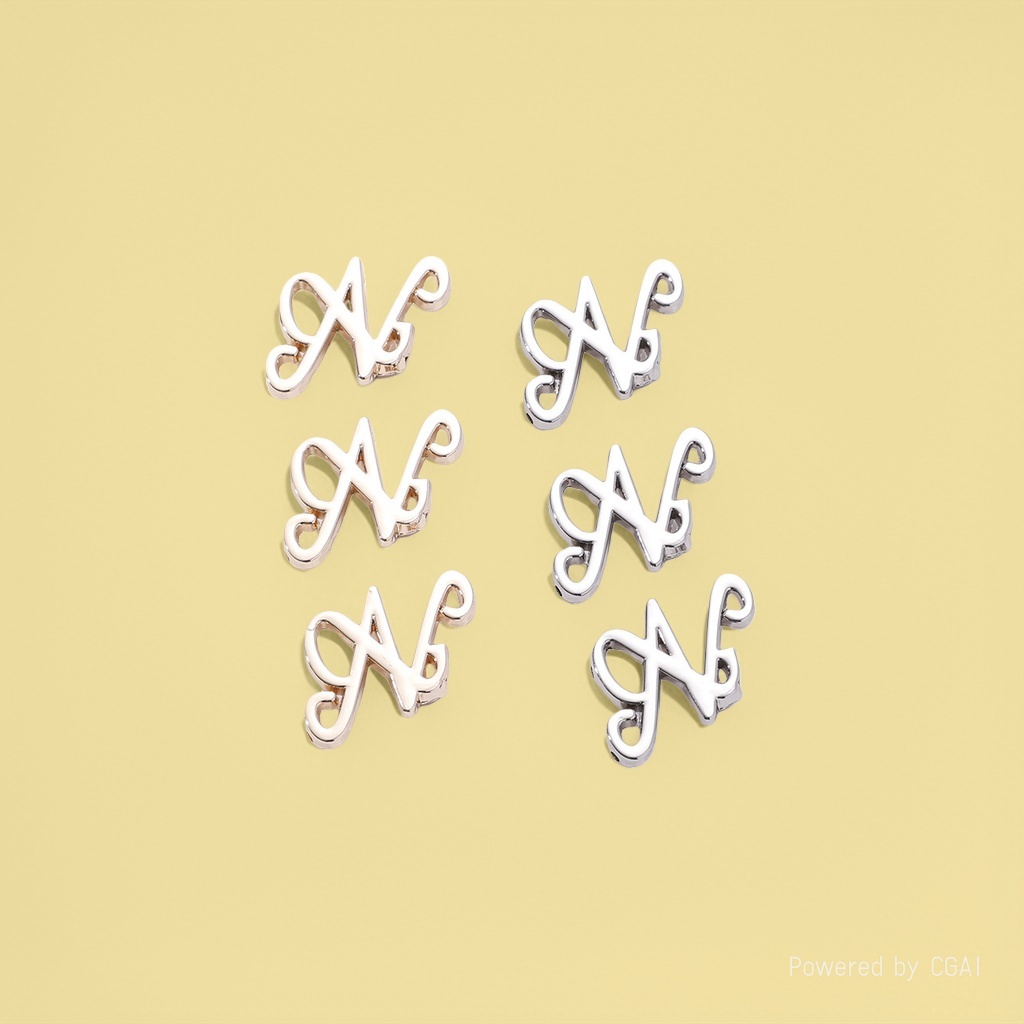 Factory direct supply of alloy nameplates, clothing accessories, hand-sewn N-shaped decorative buttons, clothing, shoes, hats and bags Specification image