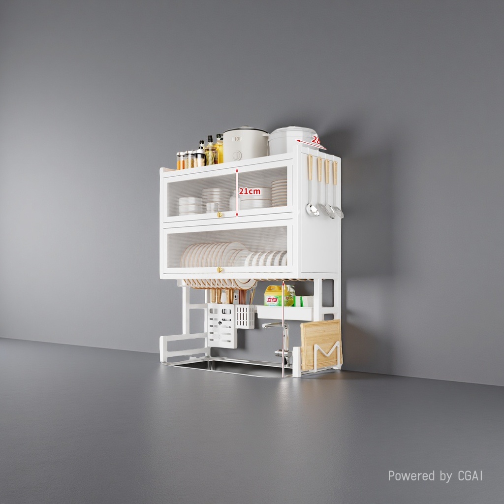 跨境厨房用品/厨房用品/置物架/收纳厨房神器/厨房落地置物架产品图