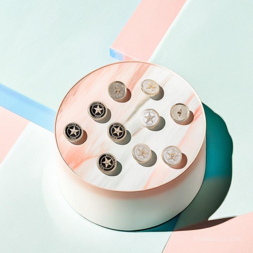 Factory direct supply of metal oil-dripping buttons, high-end, fashionable, high-quality, high-legged, trendy. Factory direct supply Specification image