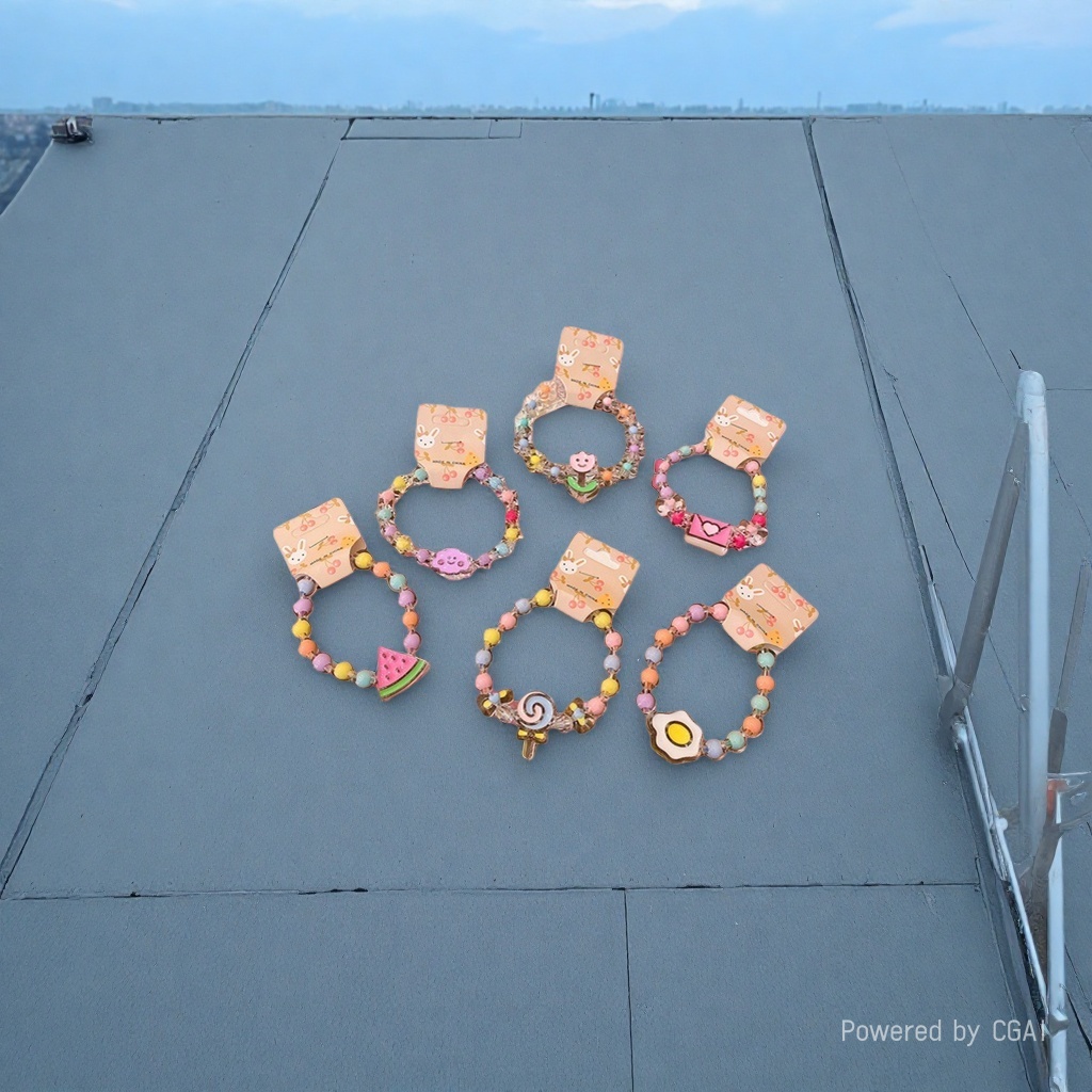 Colorful thread hand-woven rope children's bracelet toy details Picture