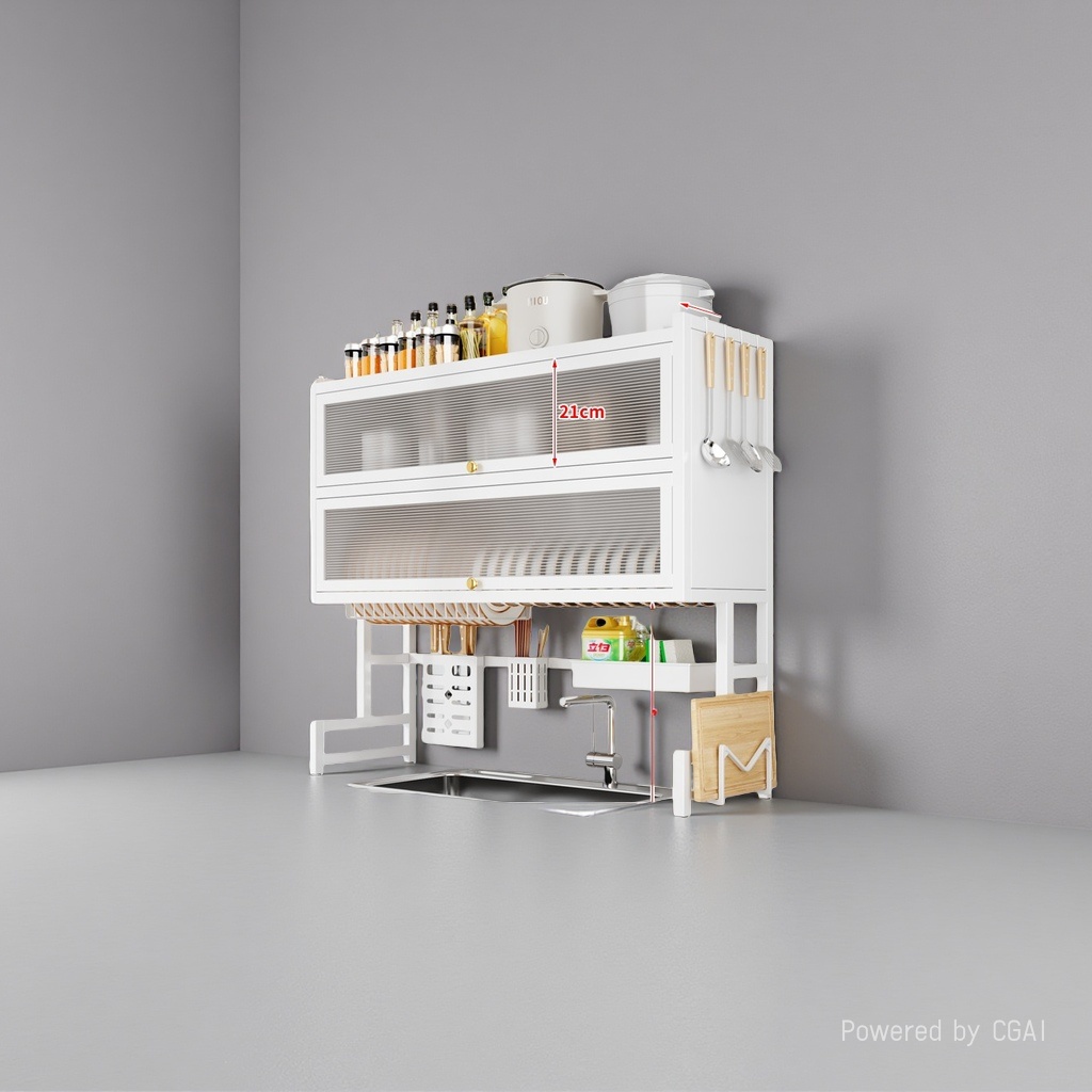 跨境厨房用品/厨房用品/置物架/收纳厨房神器/厨房落地置物架产品图