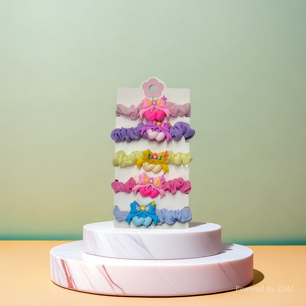 A complete box of large intestine hair bands, telephone line, rubber band hair accessories, and colorful elastic hair bands Specification image