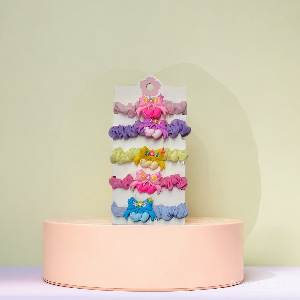 A complete box of large intestine hair bands, telephone line, rubber band hair accessories, and colorful elastic hair bands Application Scenario