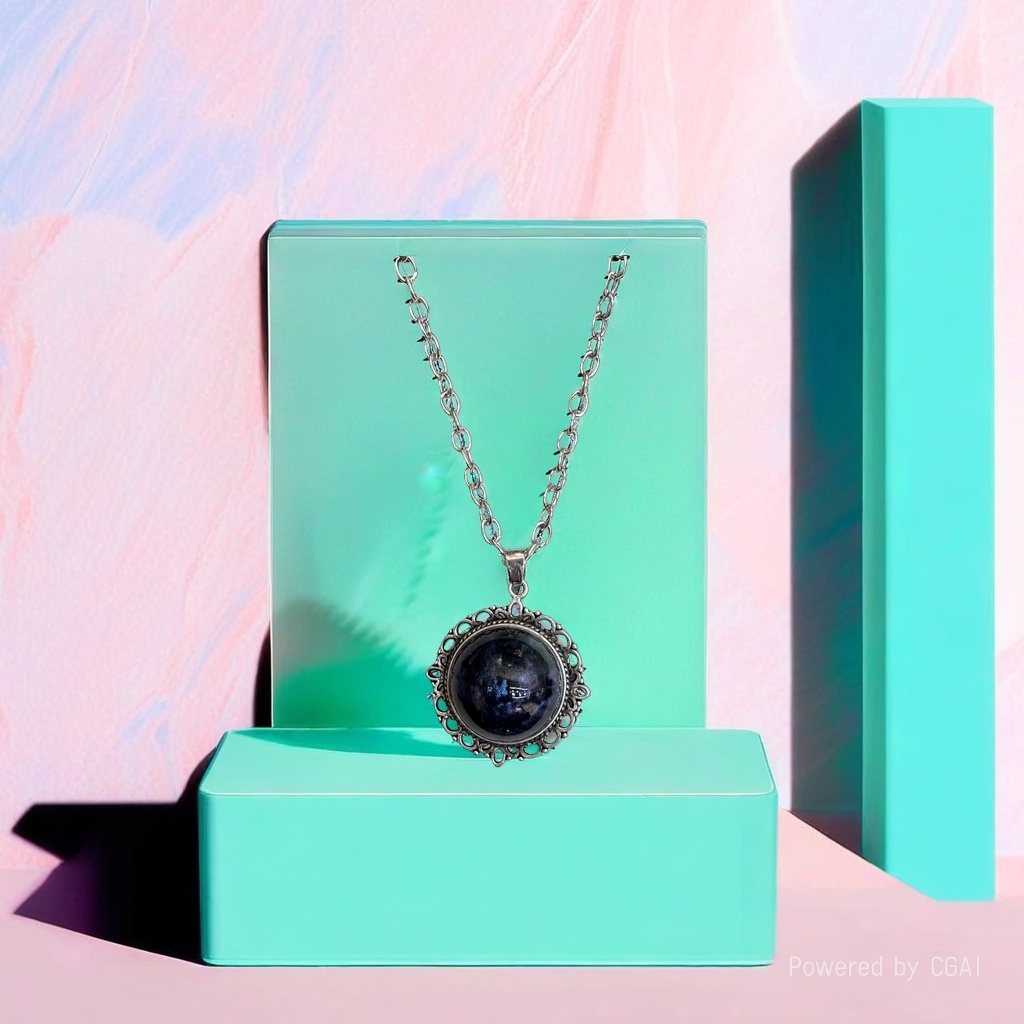 Cross-border best-selling natural oil-dripping pendant necklace, oval yoga pendant, Bohemian jewelry wholesale