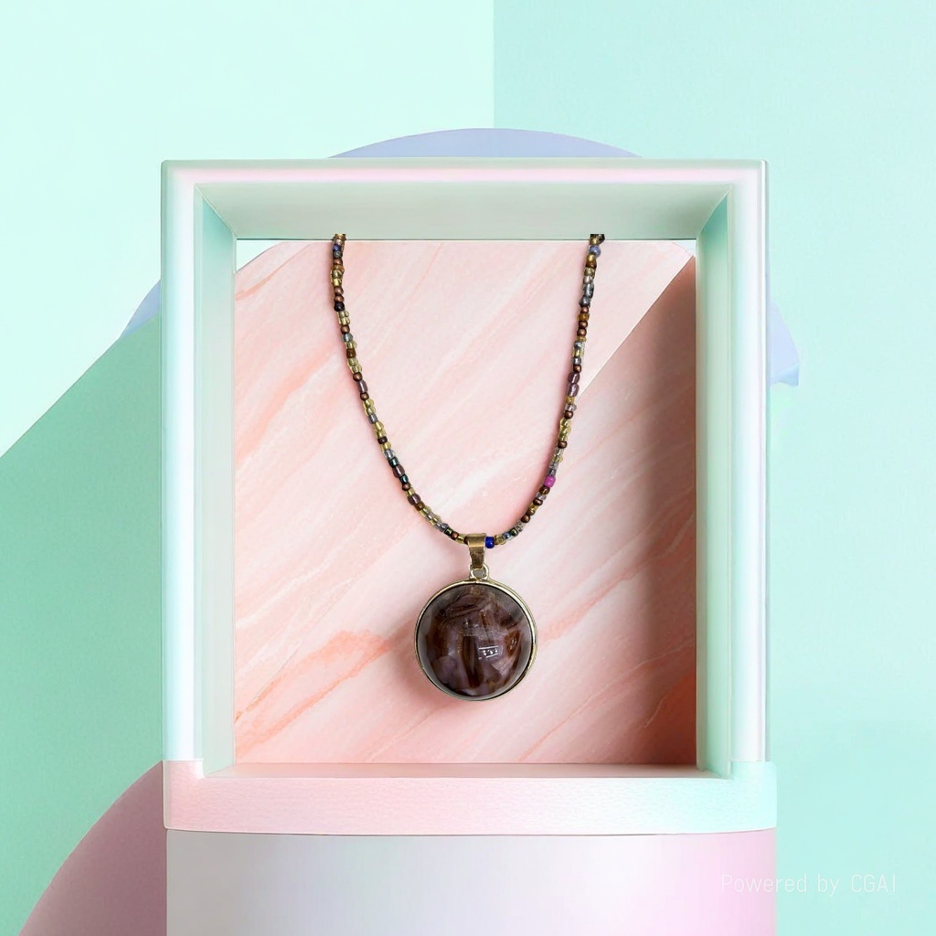 Retro new imitation amethyst pendant beaded necklace, a high-end, light luxury, niche, fashionable and versatile necklace and collarbone chain Application Scenario