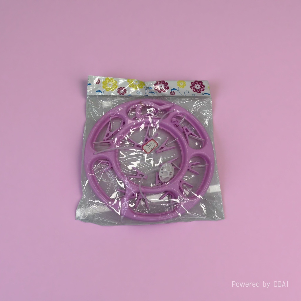 Purple round adult clothes hanger, children's clothes hanger, clothes drying basket and multi-functional storage rack Specification image
