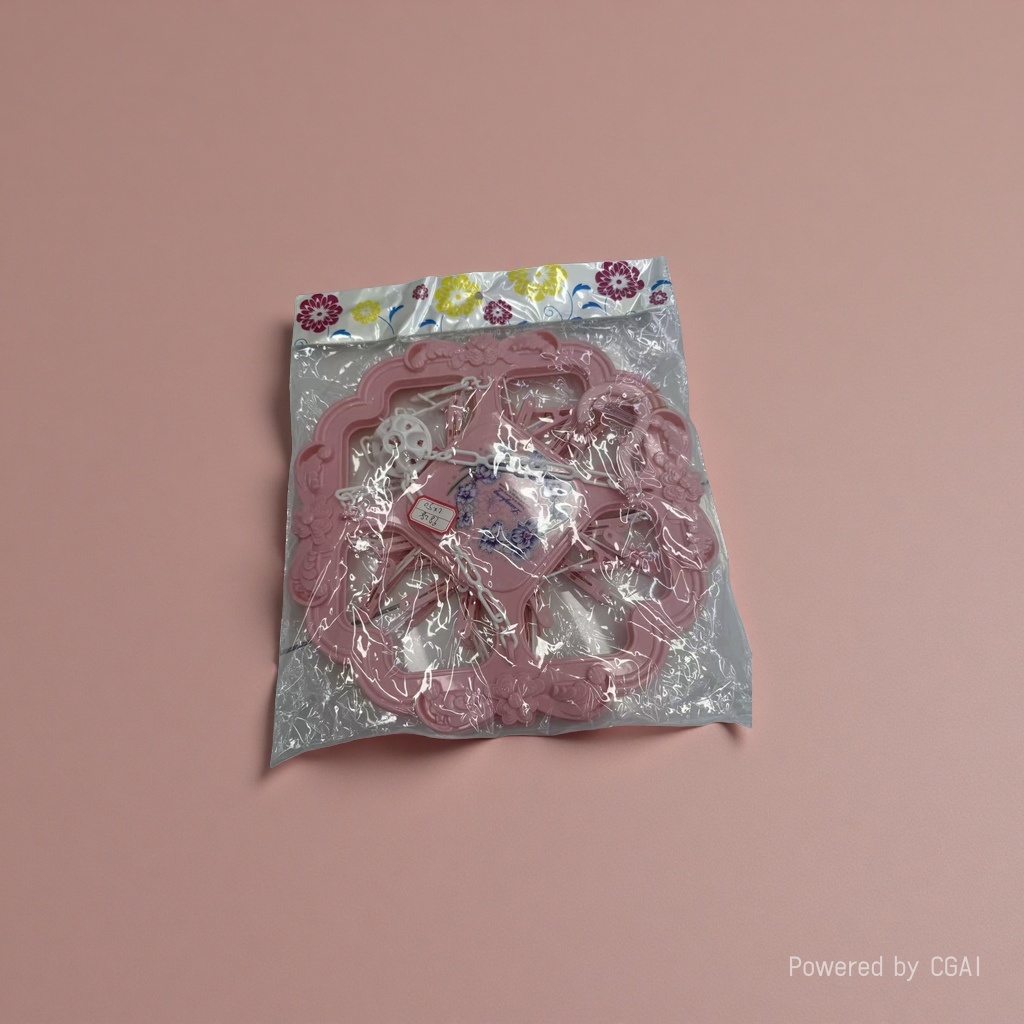 Pink plastic adult and children's clothes hangers, clothes drying baskets, and household storage racks Application Scenario