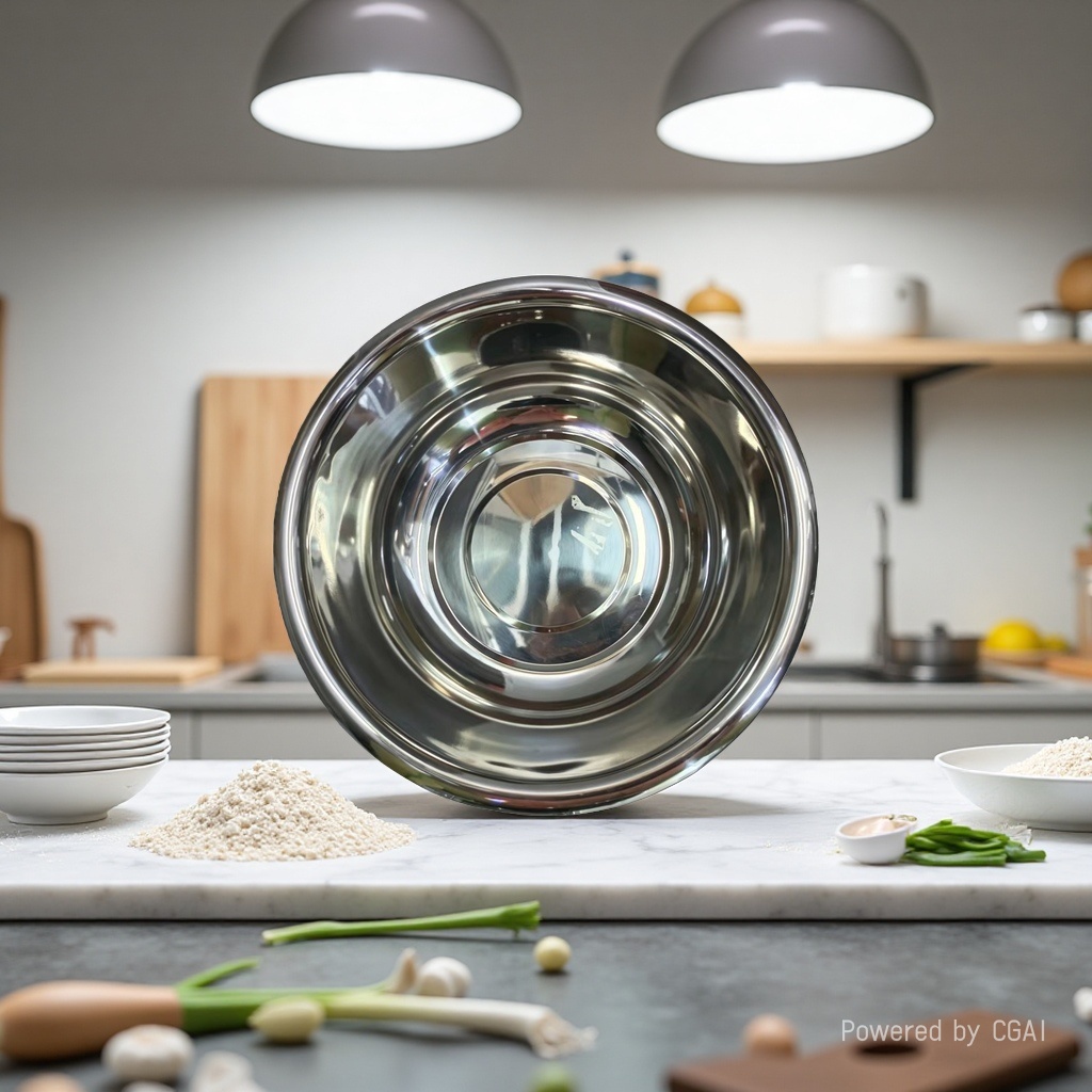 201# Non-magnetic washbasin, Extra thick, multi-purpose soup bowl, 38cm, 134841262 Specification image
