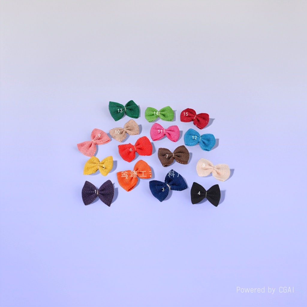 Colorful knitted bow, bow tie, clasp, graduation headwear, handcrafted accessory, gauze fabric, large bow Application Scenario