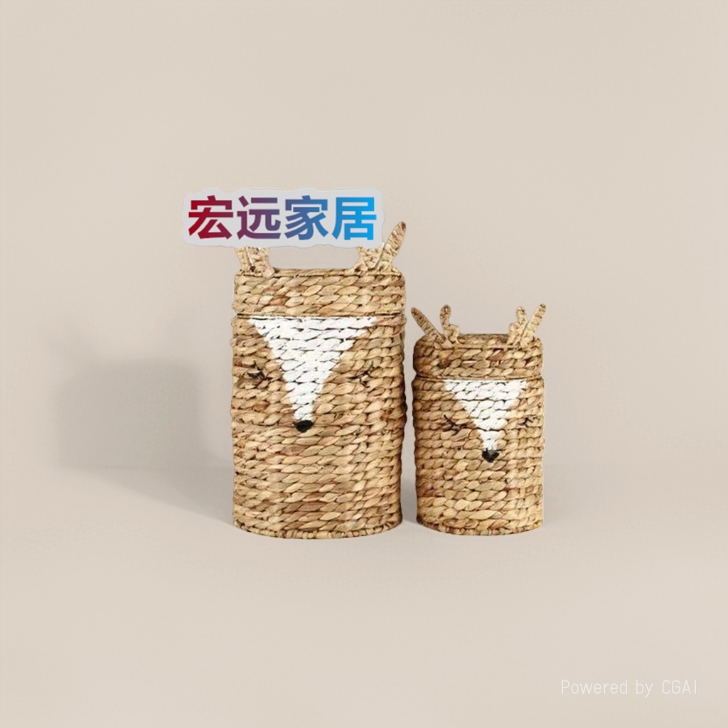 防藤编编织收纳篮置物篮脏衣篓多层收纳筐家用收纳篮收纳