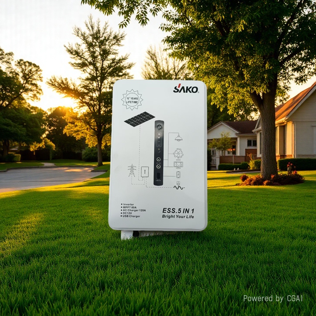 The SAKO solar all-in-one machine features a fast charging and portable design Specification image