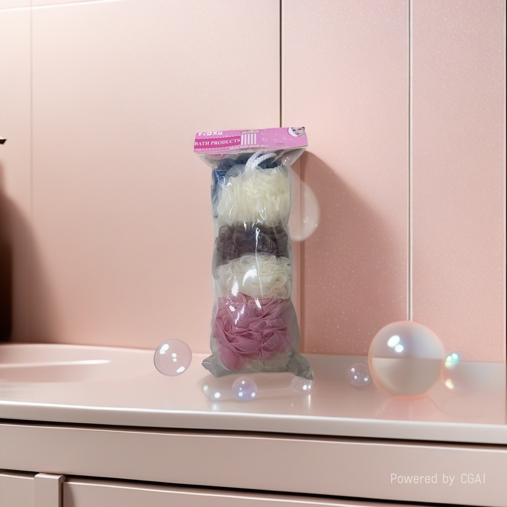 搓澡巾/沐浴球/木柄洗澡神器/卡通沐浴花/搓澡工具产品图