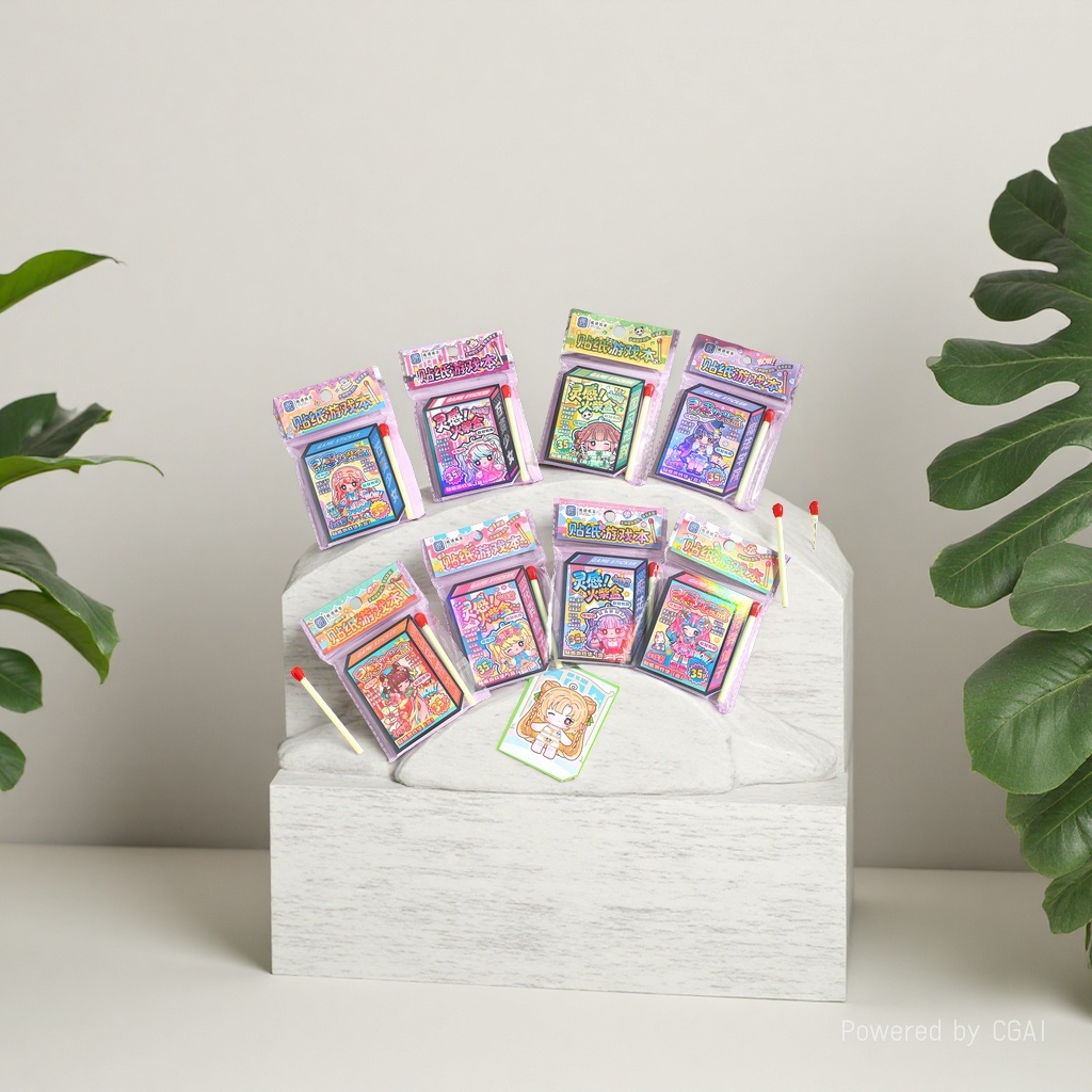 Creative sticker cartoon game book inspiration matchbox landscape 3D stereoscopic relief resin thick sticker Application Scenario