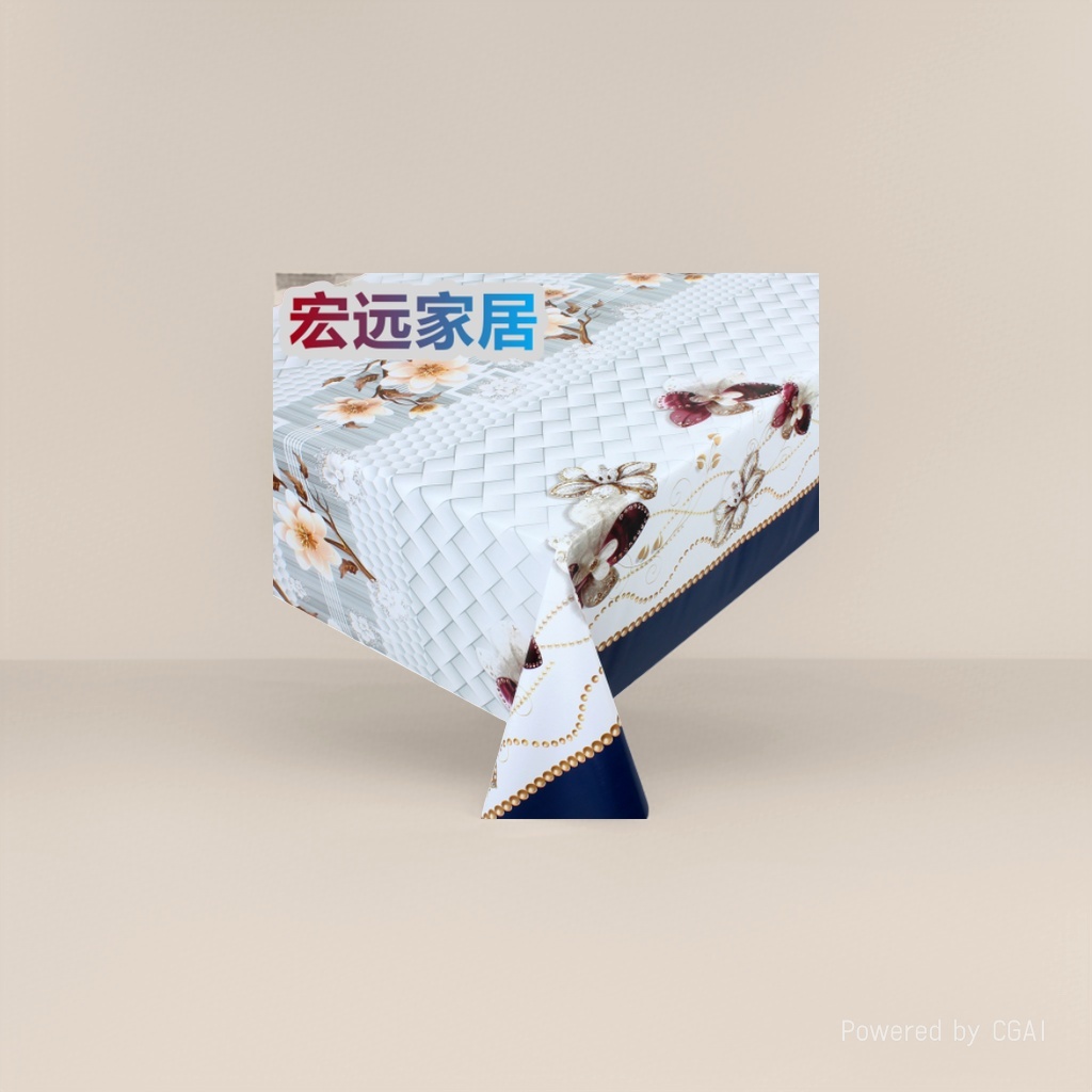 桌布/桌布纯色/pvc加无纺布底桌布/蕾丝桌布/钩针桌布产品图