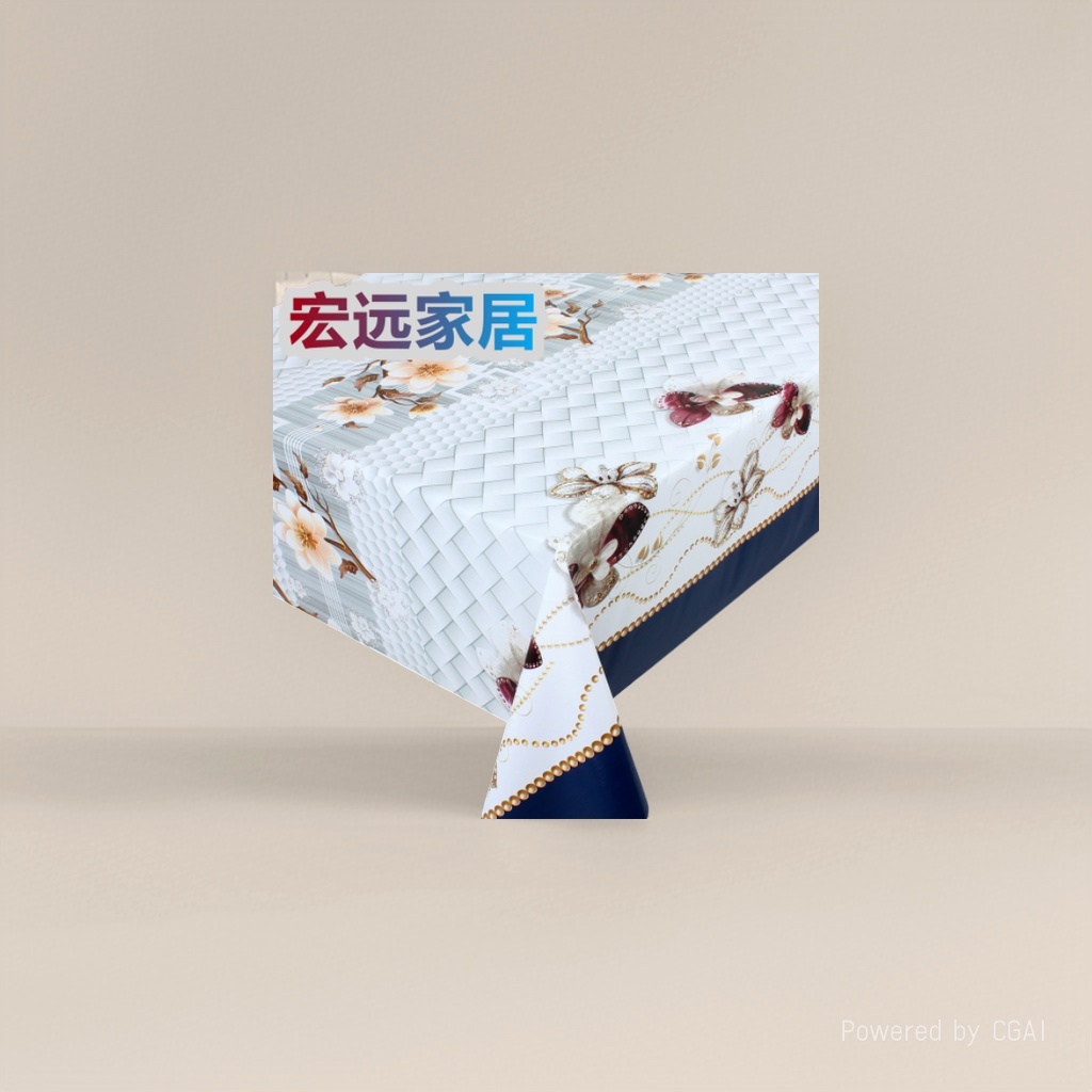 桌布/桌布纯色/pvc加无纺布底桌布/蕾丝桌布/钩针桌布白底实物图