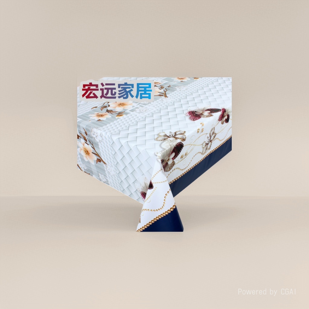 桌布/桌布纯色/pvc加无纺布底桌布/蕾丝桌布/钩针桌布细节图