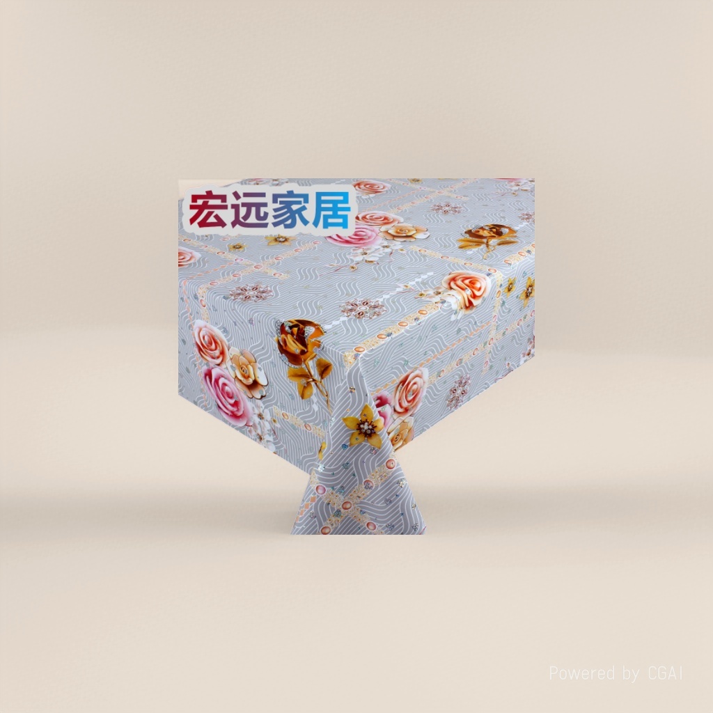桌布/桌布纯色/pvc加无纺布底桌布/蕾丝桌布/钩针桌布产品图