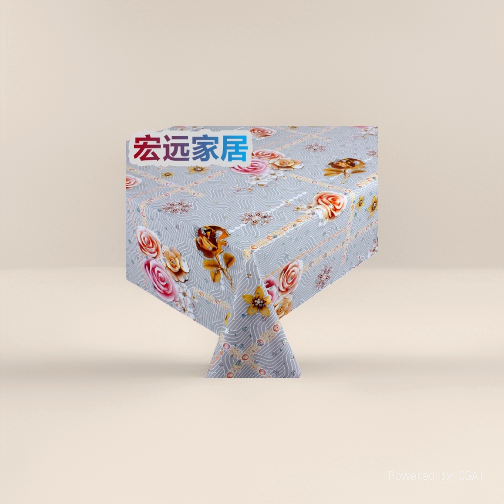 桌布/桌布纯色/pvc加无纺布底桌布/蕾丝桌布/钩针桌布细节图