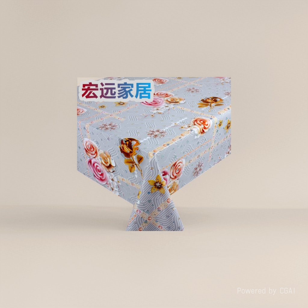 桌布/桌布纯色/pvc加无纺布底桌布/蕾丝桌布/钩针桌布白底实物图