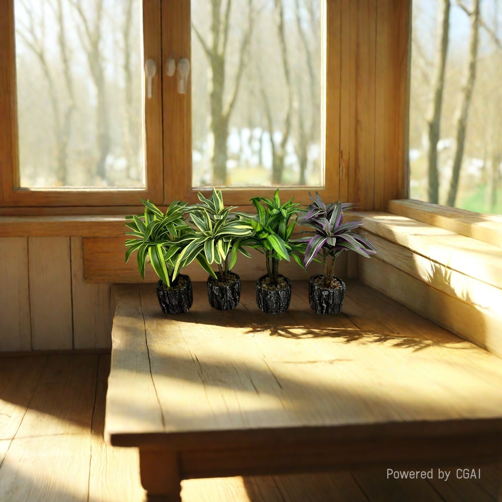 Creative simulation potted Phalaenopsis green plant desktop decoration Application Scenario