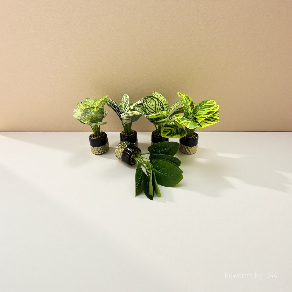 创意仿真蝴蝶兰盆栽桌面绿植仿真植物仿真树绿植装饰