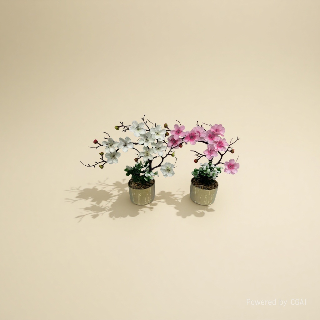 Creative simulation potted Phalaenopsis, green plant desktop decoration, simulation tree, indoor decorative plant, greening and beautification Application Scenario