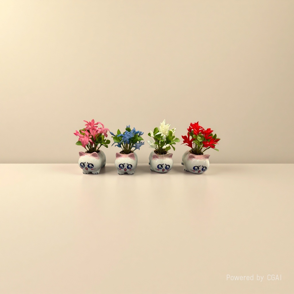 Artificial plants, micro-landscape artificial green plants, artificial flowers and artificial flower home decoration ornaments details Picture