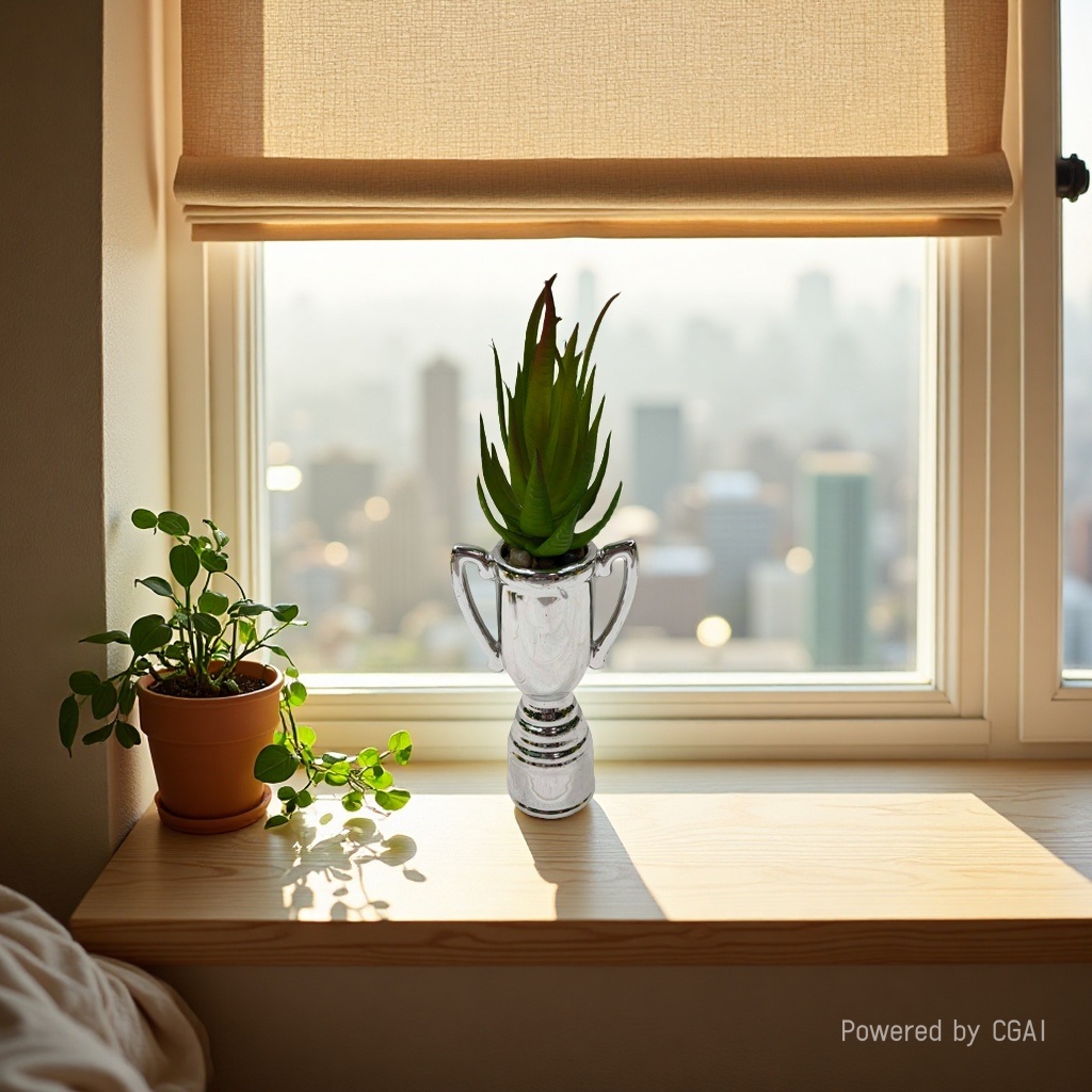 Succulents, creative simulation potted green plant desktop ornaments details Picture