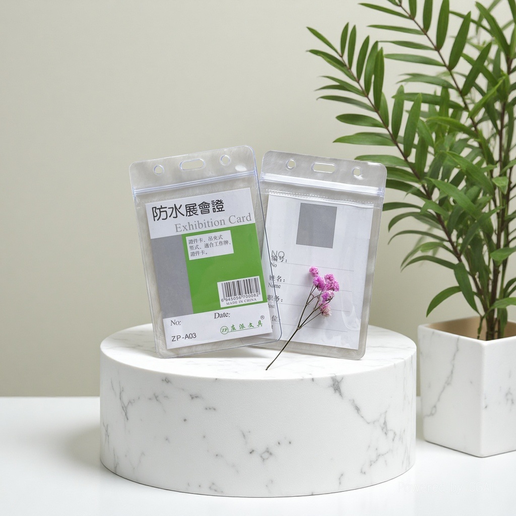 Factory direct sales of Zhuangpai A03 waterproof card holder, transparent soft exhibition card, work ID card, ID card, student card holder full figure