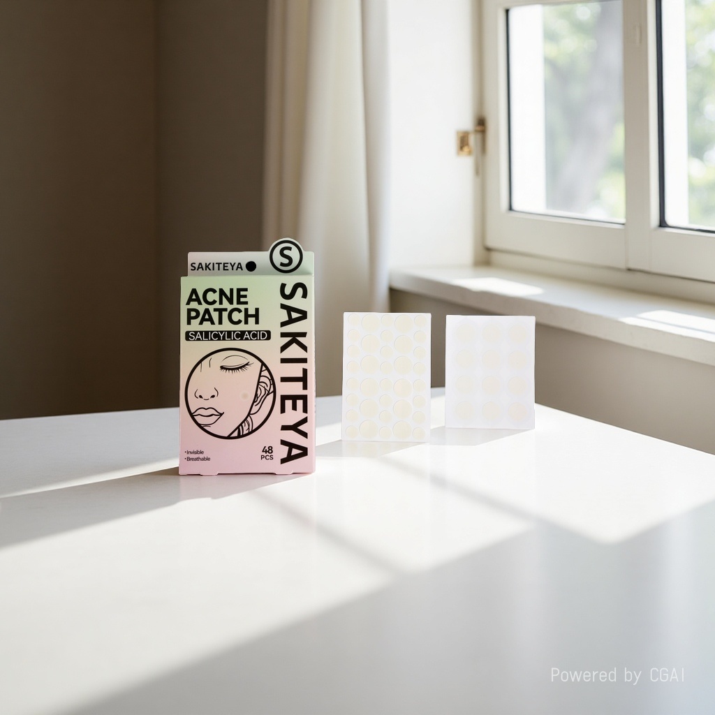 Cross-border export English acne patch, invisible concealer, transparent day and night, 48 salicylic acid ultra-thin combination for acne removal details Picture