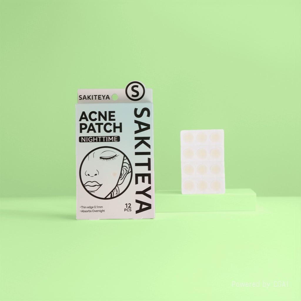 Cross-border export English acne patch, invisible concealer, transparent edge press, 12 pieces of salicylic acid, ultra-thin, night use for acne removal Specification image