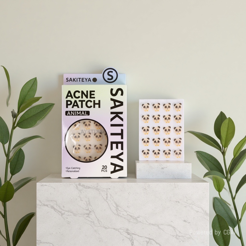 Cross-border export English acne patch Cartoon Panda concealer transparent for day and night use on cheeks details Picture
