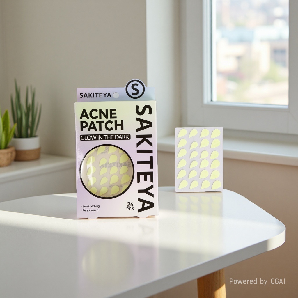 Cross-border export English acne patch, luminous fluorescent concealer, transparent for day and night use details Picture