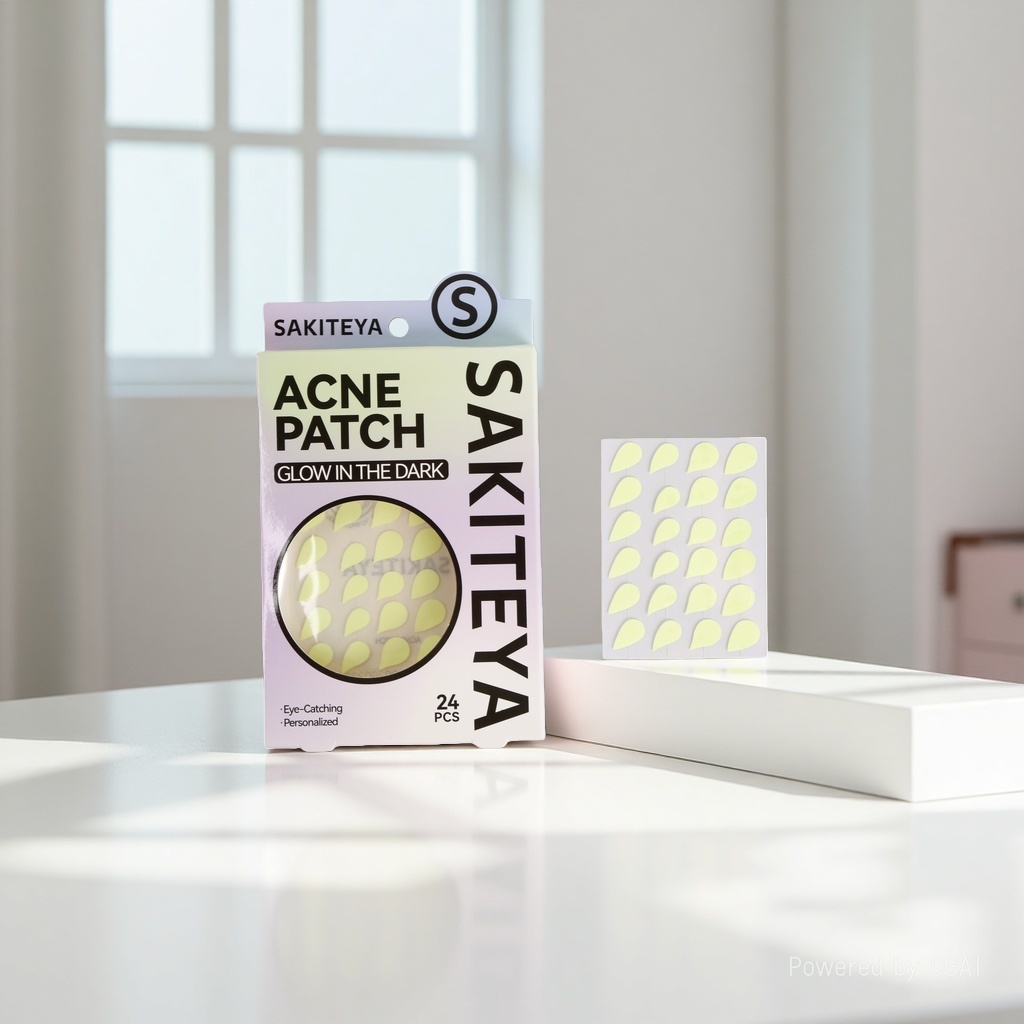 Cross-border export English acne patch, luminous fluorescent concealer, transparent for day and night use Application Scenario