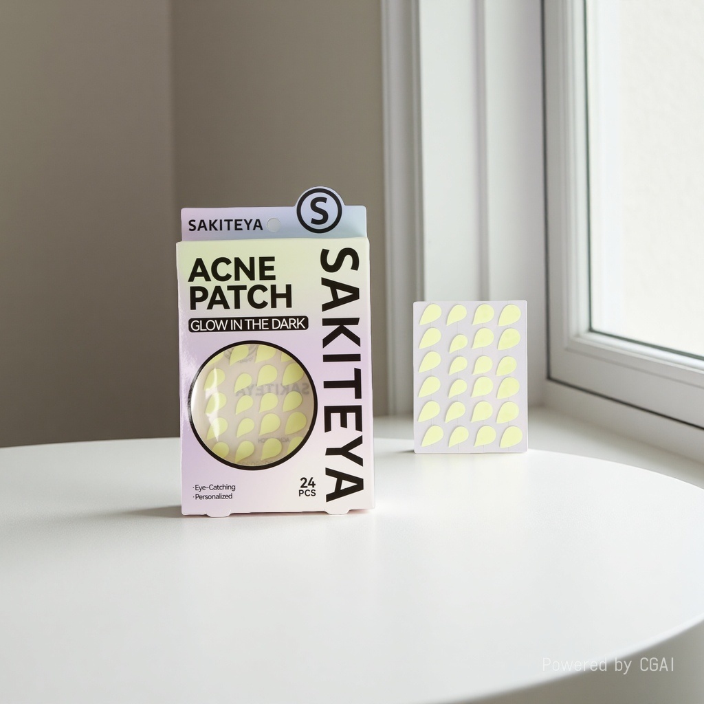 Cross-border export English acne patch, luminous fluorescent concealer, transparent for day and night use Specification image