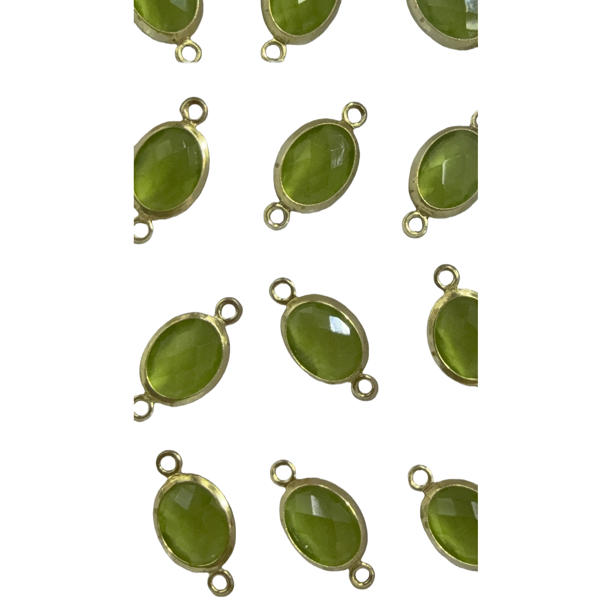 Cross-border best-selling natural stone pendant accessories, 18K gold plated stainless steel edge jewelry, diy handmade materials for women Item Picture