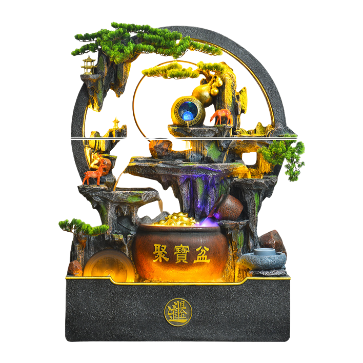 Resin water flow decorative items, artificial mountain and water spray hanging ornaments, the latest gift Item Picture