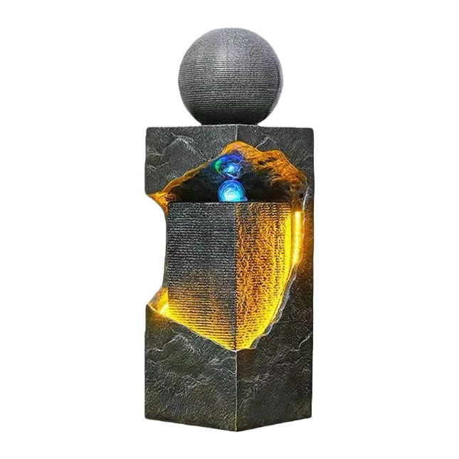 The latest decorative water feature resin ornaments, artificial mountain and water spray hanging decorations as gifts Item Picture