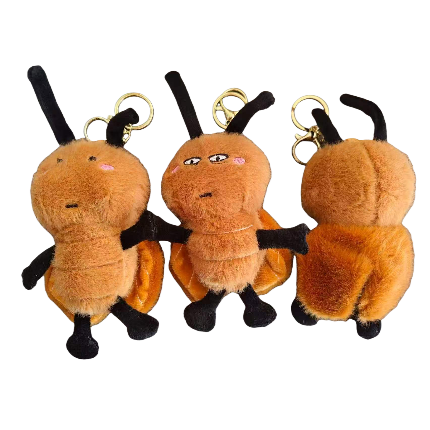 Cartoon cockroach Xiao Qiang pendant, creative, mischievous and cute plush toy doll, funny doll bag pendant Item Picture