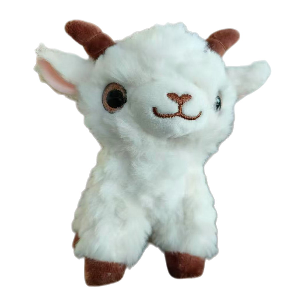 Standing little sheep pendant, cute little sheep figurine, simulation doll, plush toy, doll bag, keychain Item Picture